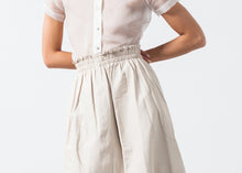 Charger l&#39;image dans la galerie, Eulera Leather Skirt in Cream

