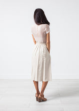 Charger l&#39;image dans la galerie, Eulera Leather Skirt in Cream
