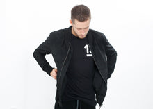 Charger l&#39;image dans la galerie, Broken Leather Bomber in Black
